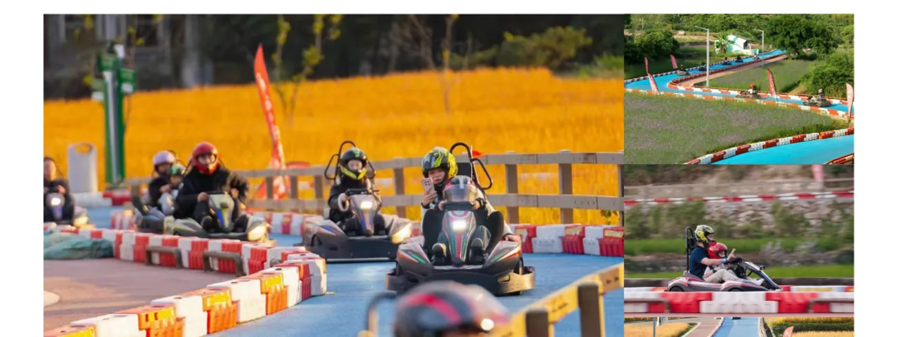 Commercial go-kart track in operation