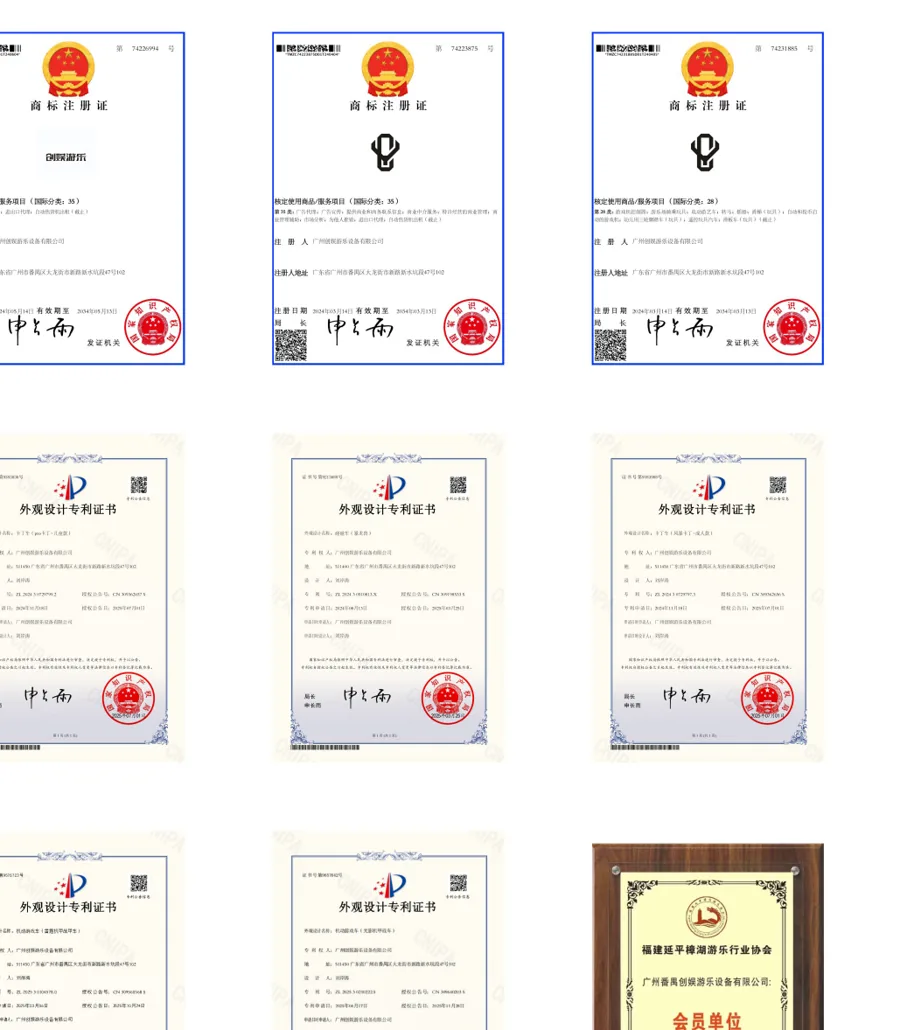 Registered design and utility patents